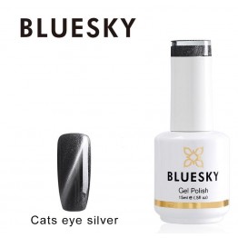 Ημιμόνιμο βερνίκι BLUESKY GEL POLISH 15ML Cat eye Silver