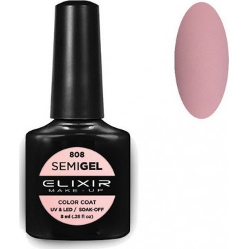 Ημιμόνιμο βερνίκι ELIXIR SEMIGEL 808 (Clear Pink) 8ml